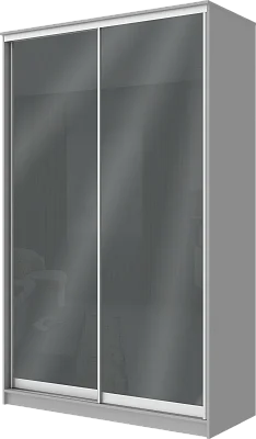картинка 2-х дверный шкаф купе с цветной пленкой Темно-серый №073 2400 1362 620 от магазина КУПИ КУПЕ